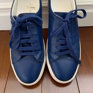 Anya Hindmarch winky smiley sneaker navy sz 38 euc